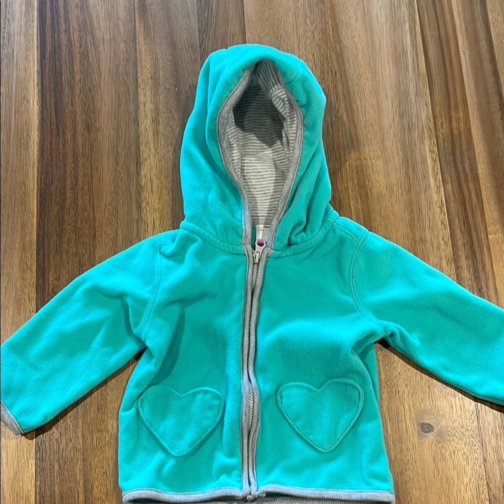 Carter's Teal and Gray Zip-Up Hoodie